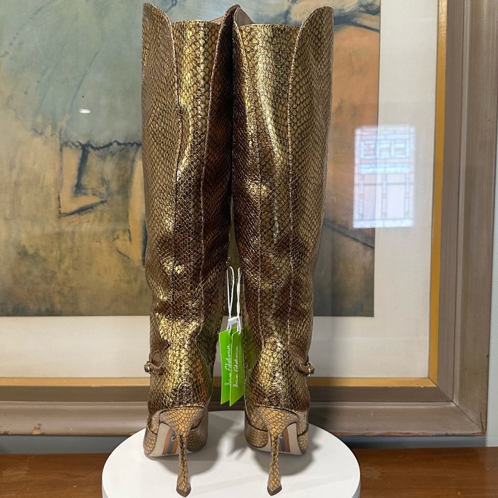 🌸SAM EDELMAN🌸 Elia Knee High Boot Medallion Gold Size: 6.5M - Picture 8 of 10